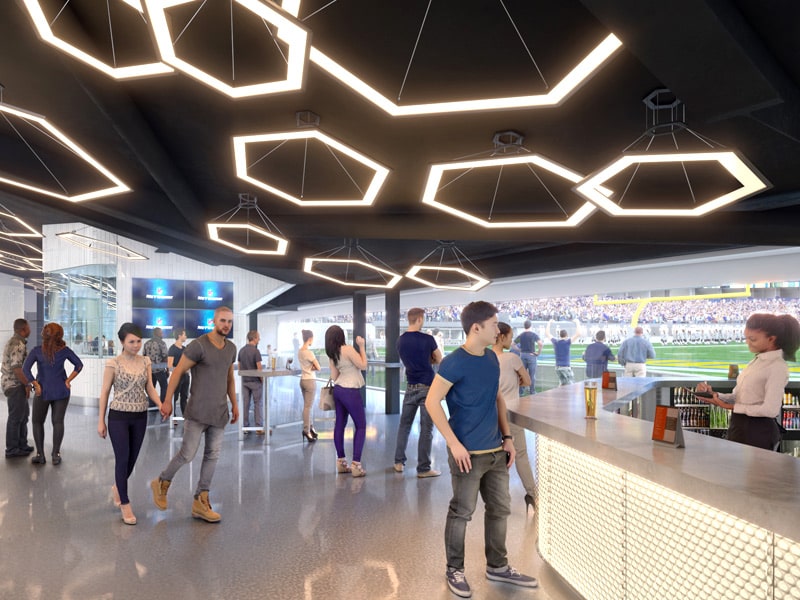 Concession stand in stadium