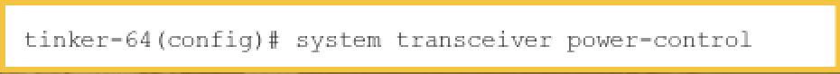 Black text in a white box with a yellow border