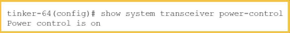 Black text in a white box with a yellow border
